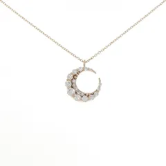 K18PG ムーン ダイヤモンド ネックレス 0.33CT