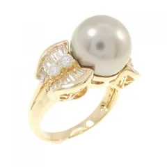 K18YG 黒蝶パール リング 10.5mm