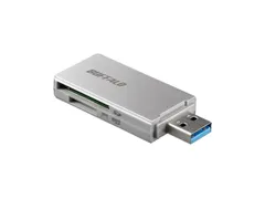 バッファロー BUFFALO USB3.0 microSD/SDカード専用カードリーダー シルバー BSCR27U3SV