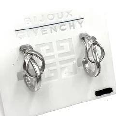 GIVENCHY ジバンシー　イヤリング　両耳　シルバー　フープ　ヴィンテージ