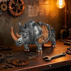 メカ恐竜 トリケラトプス 置物 オブジェ インダストリアル アニマル