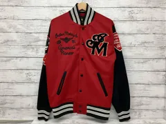 INDIAN MOTORCYCLE/スタジャン/ブルゾン/ワッペン/レッド/XLサイズ