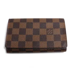 LOUIS VUITTON ルイ・ヴィトン ポルト モネ ビエ トレゾール 二つ折り財布 ダミエ N61730 CA0095 レディース 中古