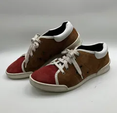 JIMMY CHOO ジミーチュウ スニーカー サイズ表記 40 made in Italy ブラウン レッド 靴紐 ベロ 汚れ有り