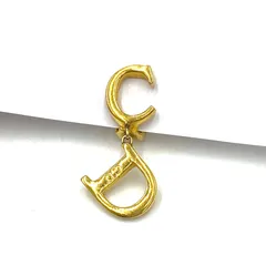 Christian Dior クリスチャン　ディオール　イヤリング　片耳　ロゴ　ゴールド　ヴィンテージ