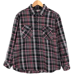 古着 ディッキーズ Dickies チェック柄 長袖 フランネルチェックシャツ メンズL相当/eaa599587