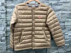 ダントンDANTON／ダウンジャケット／クルーネック／インナーダウン／サイズ34／ベージュ