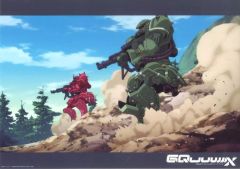 [중고] 클리어 포스터 A3 클리어 포스터 샤아 전용 자쿠 & 자쿠 [이치 반 쿠지 기동 전사 Gundam GQuuuuuuuX (지크 악스) vol.3] H 상
