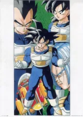 【中古】クリアポスター 鳥山明カラーイラストクリアポスター(A3) 孫悟空＆ベジータ＆孫悟飯＆トランクス 「一番くじ ドラゴンボール 40th ～其之一～」 H賞