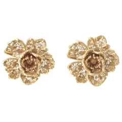 ディオール Tribales フラワー パール ピアス ゴールド【中古】