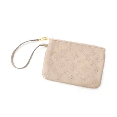 ルイヴィトン モノグラム マヒナ レザー セレネ用 ポーチ ピンクベージュ【中古】