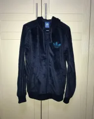 実物ほとんどなし) adidas シープスキン フリース フーデッド ジップアップ 後ろ ドット ドット フーディー