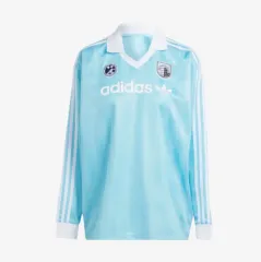 タグ付き新品 adidas アディダス フットボール ロングスリーブ Tシャツ ライト アクア
