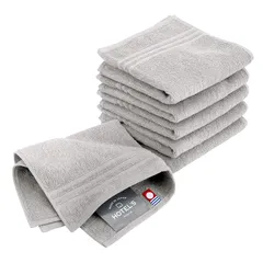今治タオル ハンカチ タオルハンカチ HOTEL'S ホテルズ 6枚セット シルバーグレイ 約25×25cm 綿100％ 高吸水 耐久性 無地 日本製 0
