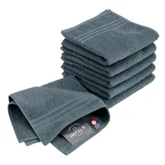 今治タオル ハンカチ タオルハンカチ HOTEL'S ホテルズ 6枚セット クラウドブルー 約25×25cm 綿100％ 高吸水 耐久性 無地 日本製 0