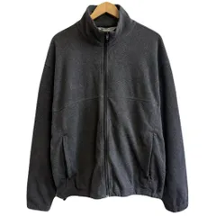 Columbia コロンビア フリースジャケット ワンポイントロゴ 刺繍 フルジップ ポケット付き チャコールグレー XLサイズ No.L919