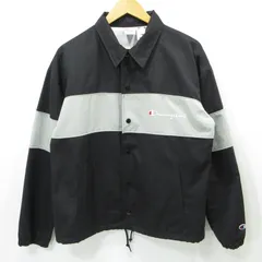 【三重本店】 中古 X-girl | エックスガール × Champion チャンピオン COACH JACKET ロゴ刺繍コーチジャケット CWSP603 ブラック サイズ：M 【110】