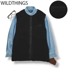 ワイルドシングス WILD THINGS ボアフリース ベスト M相当 ブラック