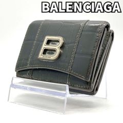 装いを格上げする黒】 BALENCIAGA バレンシアガ 三つ折財布 アワー