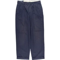 古着 ラルフローレン Ralph Lauren POLO by Ralph Lauren ストライプ柄 ツータック コットン スラックスパンツ メンズw34相当/eaa604368