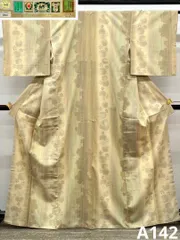 はたおり娘 結城紬 手緒里 奥順 やまと扱い 正絹 躾糸付き A142