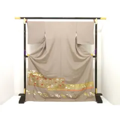 【未使用品】色留袖　訪問着兼用　友禅金彩加工