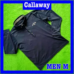 Callaway キャロウェイ 長袖 総柄 ロゴ刺繍 ボタンダウン ゴルフシャツ M