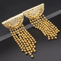 L777 イヤリング 特大 大ぶり スウィング ゴールド デザイン コスチュームジュエリー