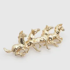 L738 ブローチ 馬 ホース ゴールド デザイン コスチュームジュエリー