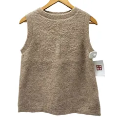 ナチュラルランドリー NATURAL LAUNDRY アルパカ混 ミックスファブリック ローゲージ ニット ベスト レディース JPN：2 