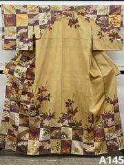 金彩作家 太田洋 付け下げ 百合 反物 銀彩 グリッター 紋意匠 正絹