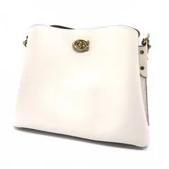 【倉吉店】 中古 COACH | コーチ トートバッグ Willow shoulder bag 2WAY ショルダーバッグ C2590 ホワイト 【122】