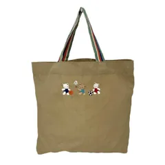 familiar(ファミリア) ハンドバッグ - ベージュ×白×マルチ クマ