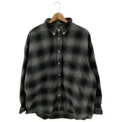 JOURNAL STANDARD TRISECT (ジャーナルスタンダードトライセクト) ★★ ③ 24050600808030 オンブレチェック ファットシルエット ボタンダウンシャツ メンズ グレー L