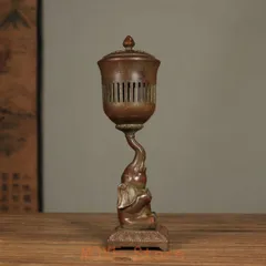 銅器 香炉 福象宮灯 薫香炉 室内檀香炉 盤香炉 ?燭灯 香道具 工芸品