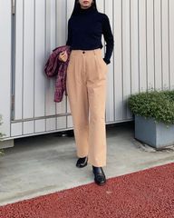 epa】twill wide pants ツイルワイドパンツS ベージュ - メルカリ