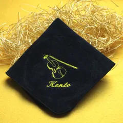 バイオリン模様 今治タオル 名入れハンカチ 25㎝