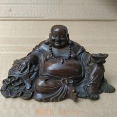 銅 細工 釈迦如来仏仏像 事務デスクトップ机 茶室 茶寵 置物 装飾品