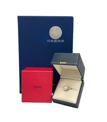 田崎真珠/TASAKI Pt900 パール9mm ダイヤ0.43ct リング 7号 中古 D4