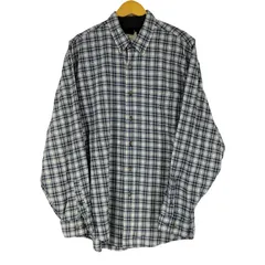 エディーバウアー Eddie Bauer 90S 白タグ チェック L/S BD シャツ メンズ import：L 