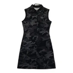 サイズ：XS BRIEFING GOLF ブリーフィング  ノースリーブワンピース カモフラ柄 ブラック系 [240101596426] ゴルフウェア レディース ストスト
