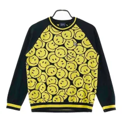 サイズ：1 PEARLY GATES パーリーゲイツ  長袖ニットセーター ニコちゃん 総柄 イエロー系 [240101596633] ゴルフウェア レディース ストスト