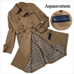 【美品】 アクアスキュータム × ロロピアーナ トレンチコート ライナー付 Aquascutum 8 ロング丈 ベージュ⭐︎2025年12月26日OPEN⭐︎※お気軽にお問い合わせ下さいませ^ ^