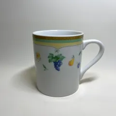 NARUMI マグカップ 昭和レトロ 高さ約9cm 花柄 フルーツ柄 ボーンチャイナ オールドナルミ