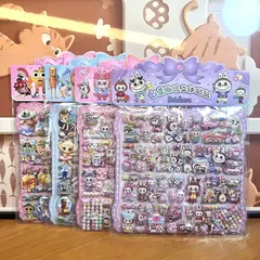 【即納】シール ラブブシール LABUBU Tung Tung Tung Sahur トゥントゥントゥントゥンセフーラ 3D立体シール 3Dジュエルシール  アクリルラインストーン ステッカー 4枚セット ぷくぷくお尻 おしりシール labubu