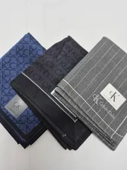 【新品】CALVIN KLEIN メンズハンカチ 3枚セット