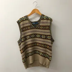 【中古品】POLO RALPH LAUREN ポロ・ラルフローレン 90’s CASHMERE KNIT VEST 90年代 カシミヤ混 ニットベスト トップス 【145-250905-ts-26-tei】
