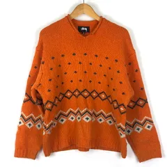 【中古品】STUSSY ステューシー ROLL NECK FAIRISLE SWEATER 117251 ロールネック フェアアイル セーター 長袖 トップス ニット 【142-251024-yy-01-tei】