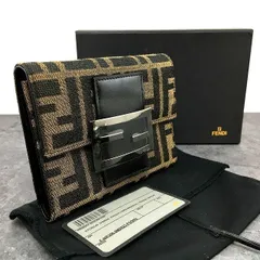 447 送料込み！ 未使用品 FENDI 三つ折り財布 ズッカ柄 箱付き