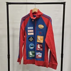 アディダス オリジナルス トラックジャージ レッドブルー 110 Swimクラブ パッチ フルジップアップ